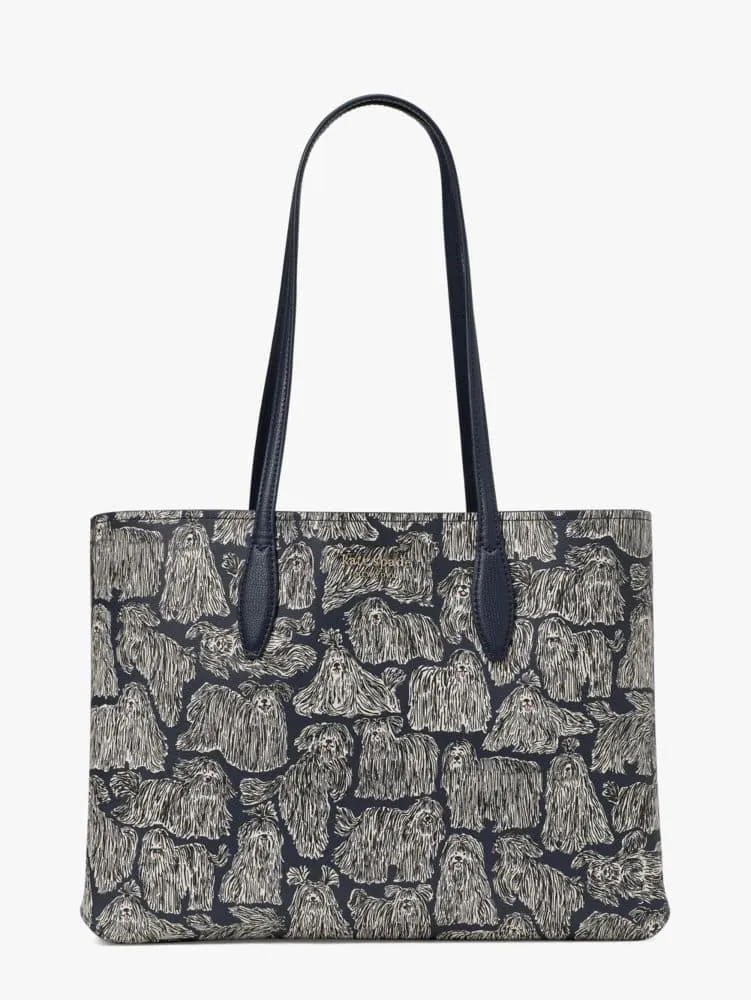 All Day Floral Medley Large Zip Top Tote