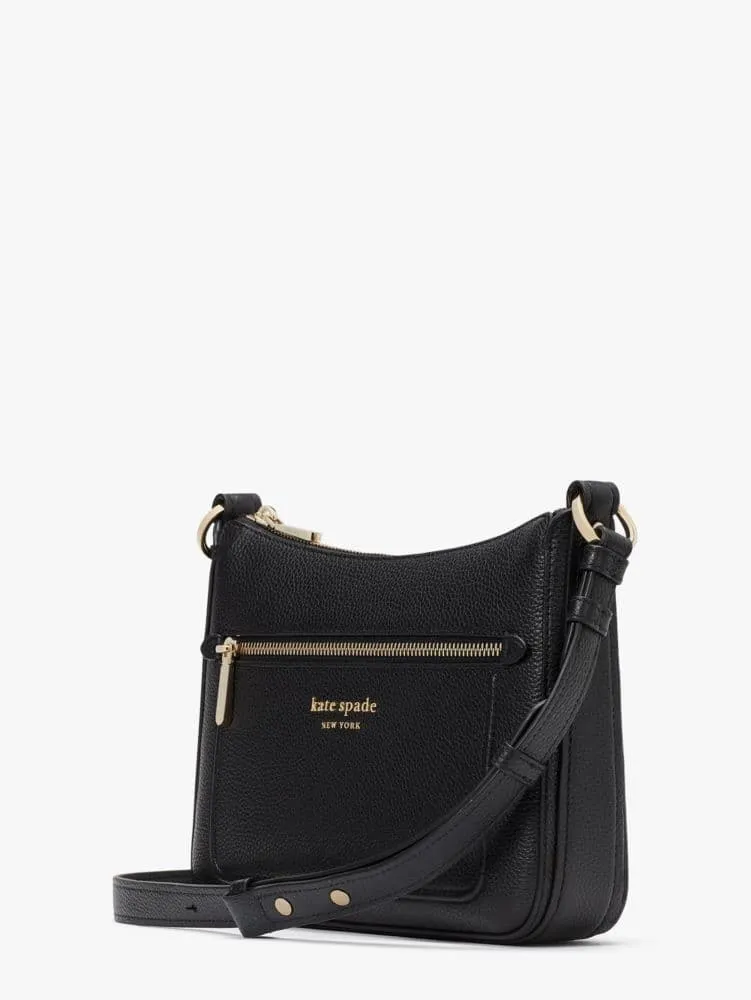 kate spade new york Hudson Pebbled Leather Small Messenger Crossbody Bag