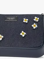 Kate Spade Sam Icon Floral Embellished Denim Mini Pochette