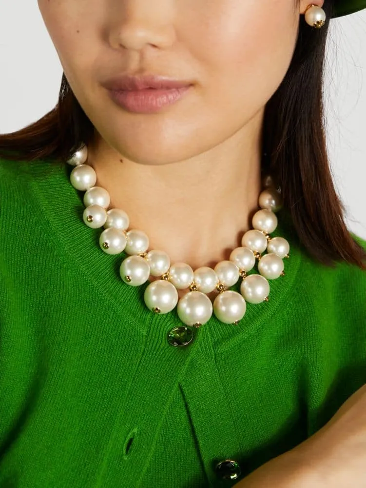 Pearls On Pearls Statement Necklace