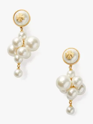 Pearls On Pearls Cluster Drop Earrings