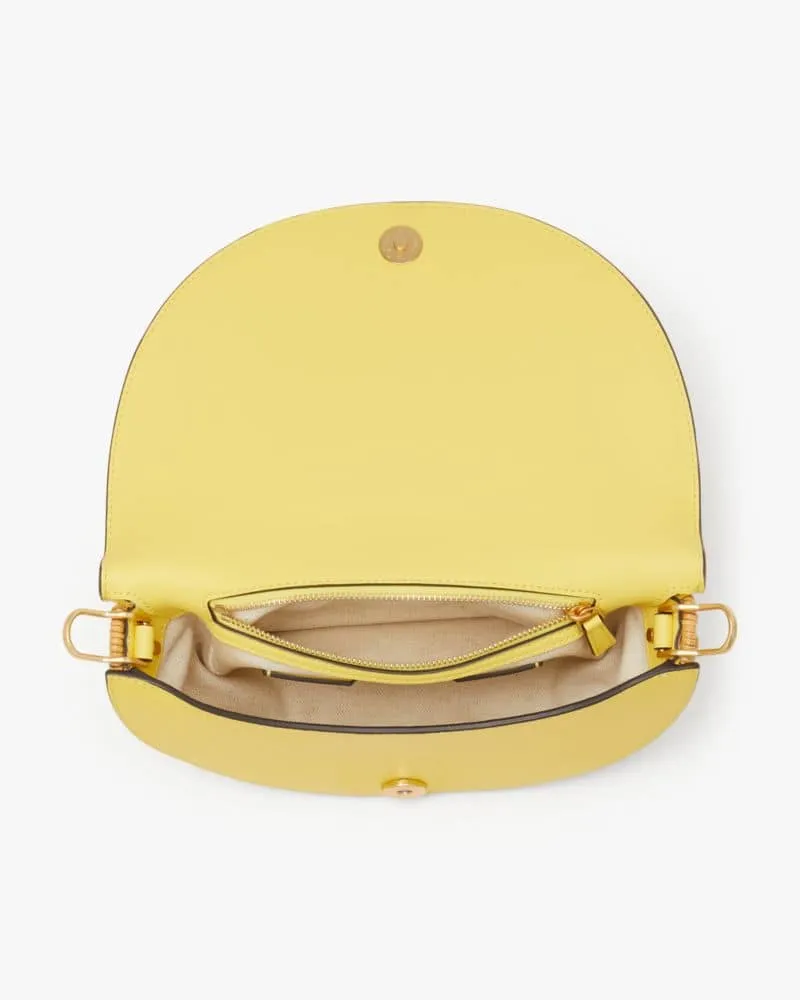 Lemon Drop Rattan Top Handle Bag