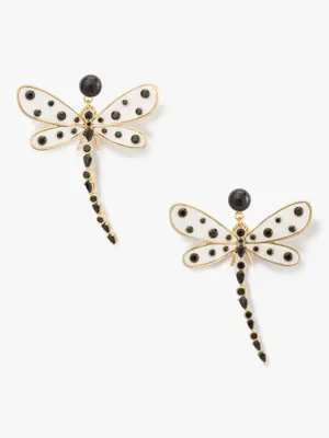 Dazzling Dragonfly Linear Earrings