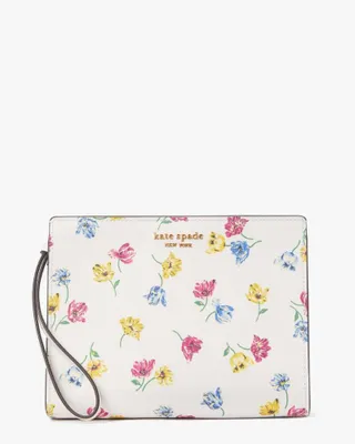 Morgan Tulip Toss Gusseted Wristlet