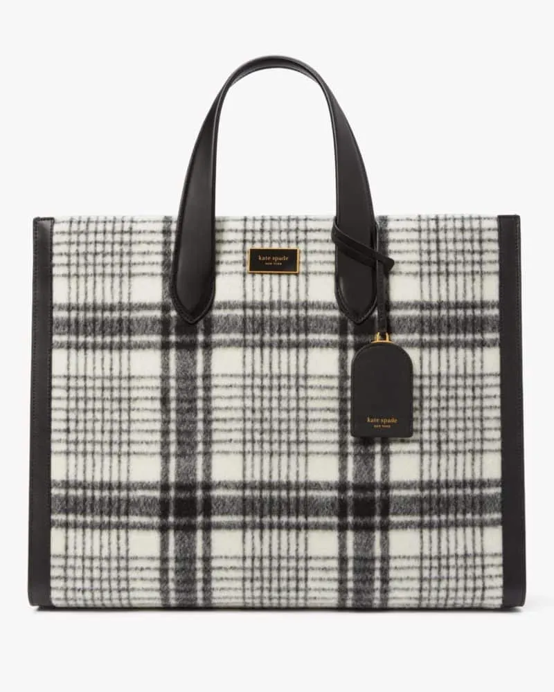 Insulated Tote, Large, Plaid