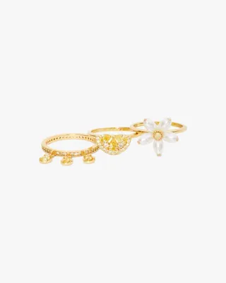 Fresh Squeeze Stacking Charm Ring Set