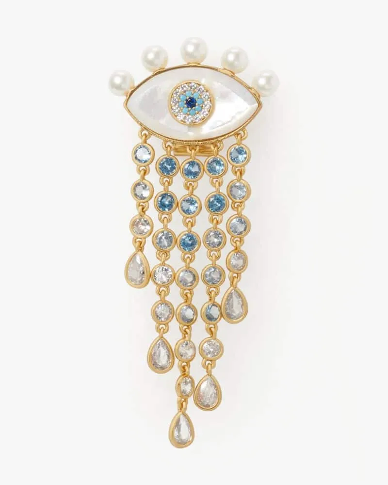 Evil Eye Statement Fringe Earrings