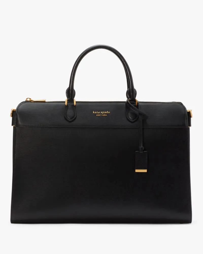 Buy the Kate Spade Saffiano Leather Laptop Bag Black