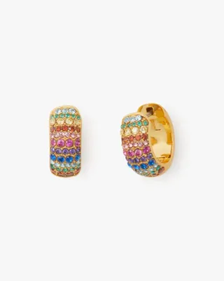On The Dot Pavé Huggies
