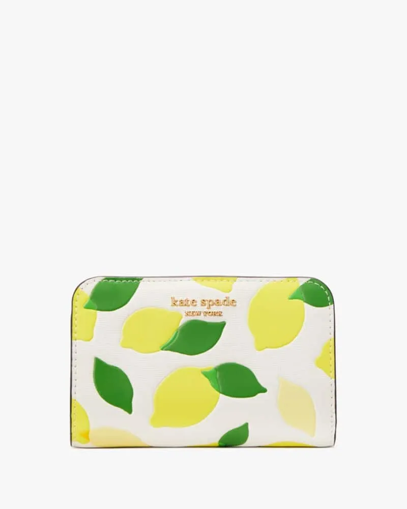 Morgan Lemon Toss Embossed Double Zip Dome Crossbody