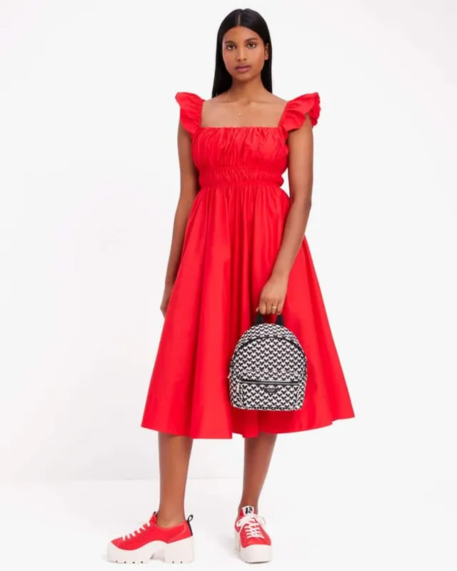 Smocked Silk Georgette Dress, Kate Spade NL in 2023