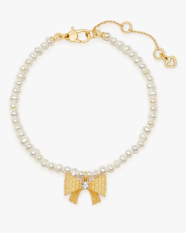 Kate Spade New York Poodles Poms Charm Line Bracelet - Cream/Gold
