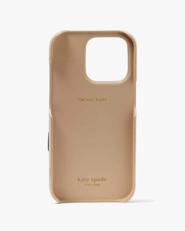 Kate Spade Morgan Colorblock iPhone 14 Pro Max Magnetic Wrap Folio Case, Cafe Mocha