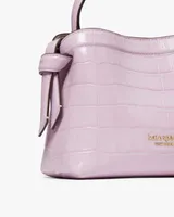 Knott Croc-embossed Mini Crossbody Tote