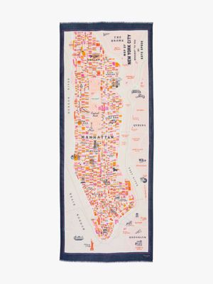 NYC Map Oblong Scarf