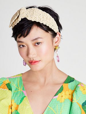 Crochet Paper Straw Bow Headband