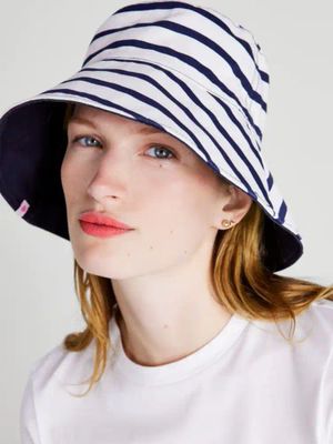 Kate Spade Breton Stripe Reversible Long-brim Bucket Hat | Metropolis at  Metrotown