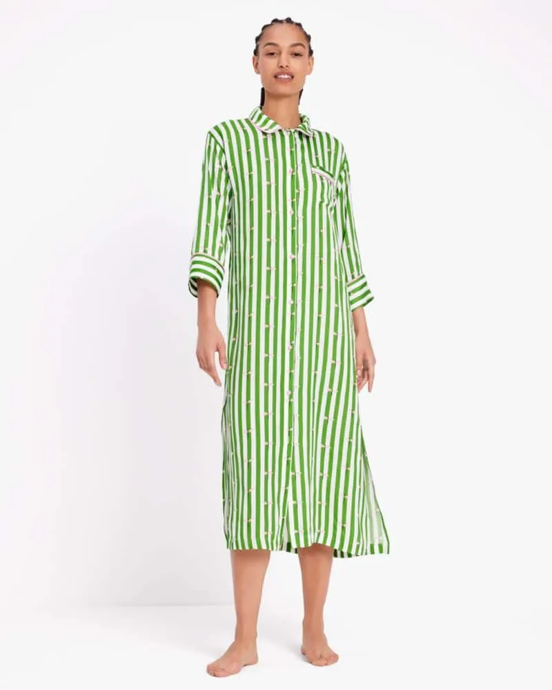 Awning Stripe Tie Waist Dress