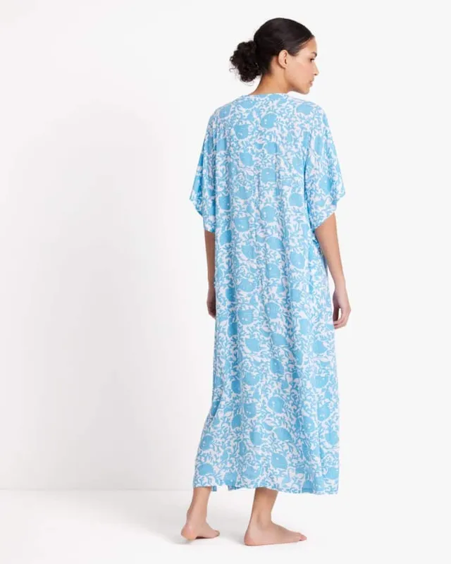 Kate Spade Anemone Floral Cover-up Caftan