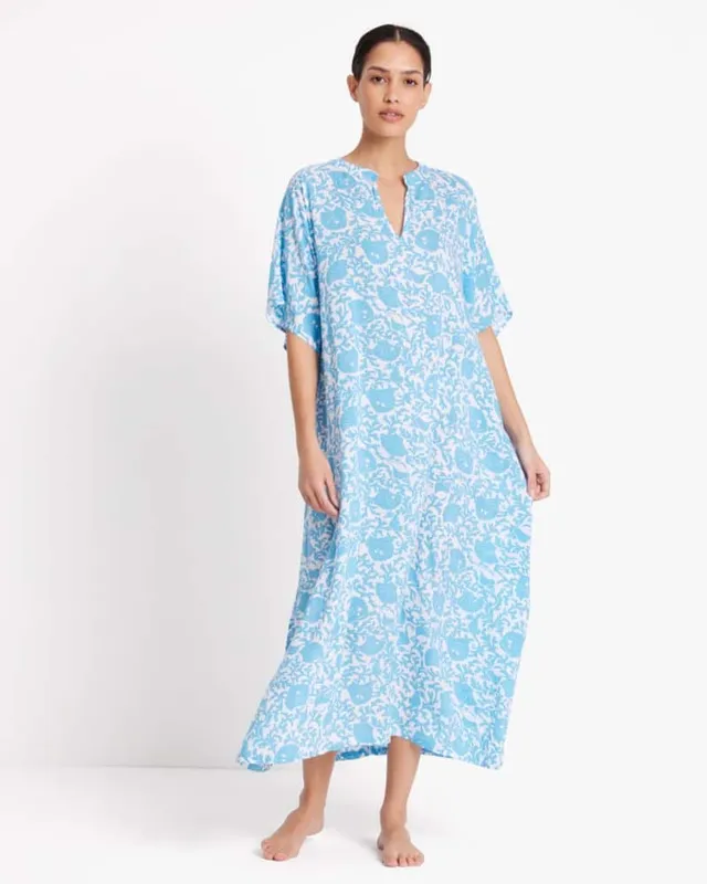 Kate Spade Cover Up Maxi Dress - Zig Zag Floral