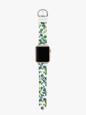 White Floral Silicone Band For Apple Watch®