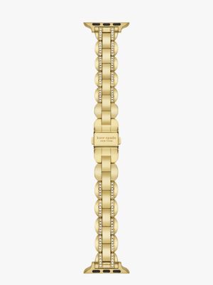 Gold Pavé Scallop Link 38/40mm Band For Apple Watch®