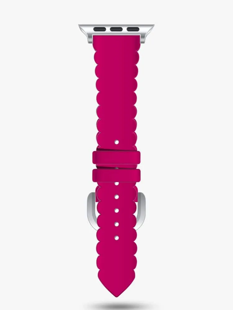 Pink Scalloped Silicone 38-49mm Band For Apple Watch®