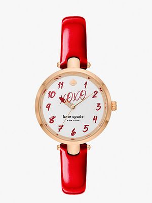 Holland Red Patent Leather Watch