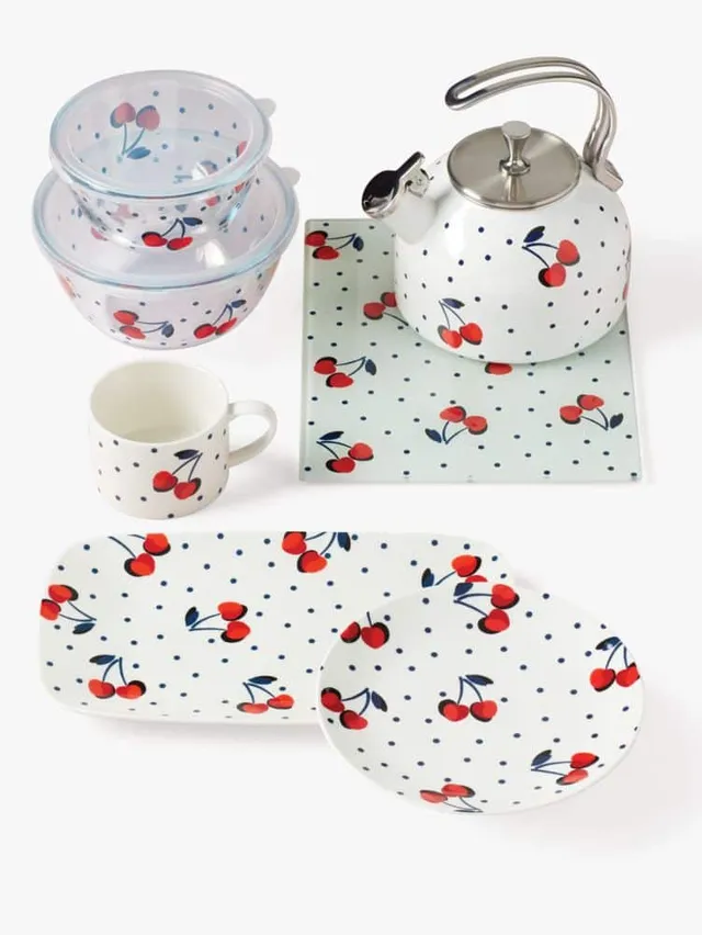 Kate Spade Vintage Cherry Dot Round Serve-and-store Set | The Summit