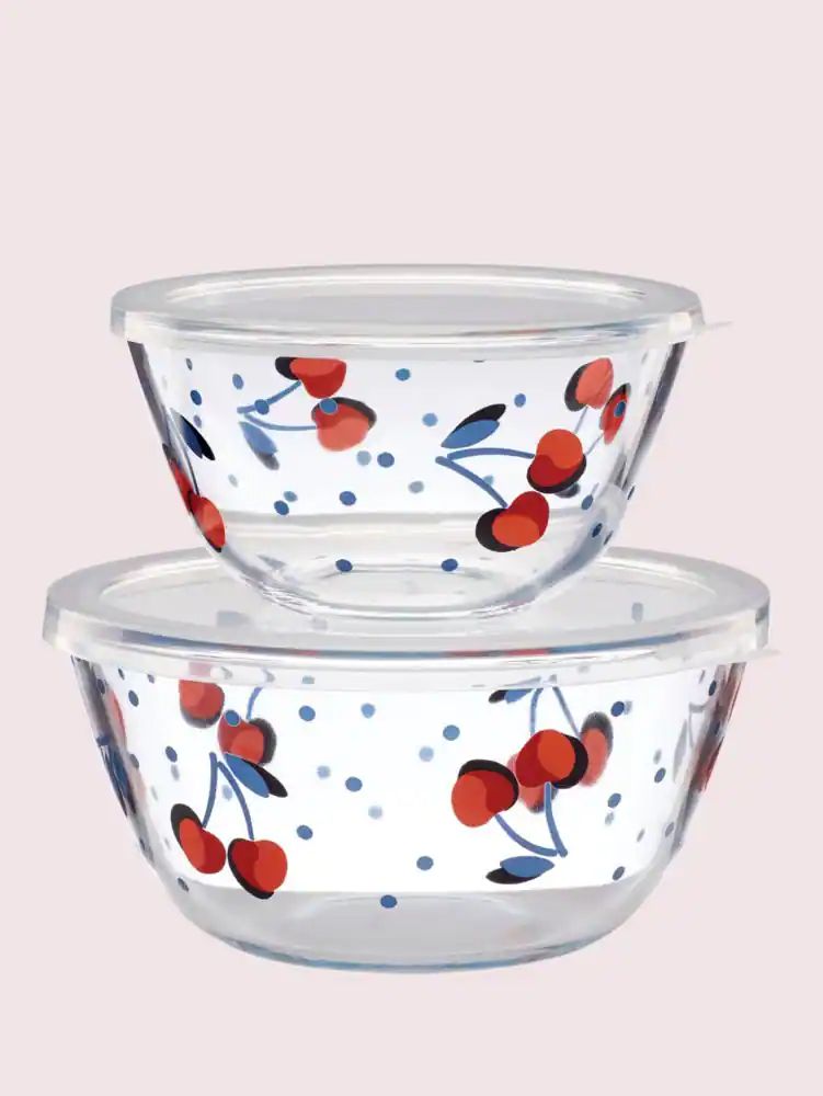 Kate Spade Vintage Cherry Dot Round Serve-and-store Set | The Summit