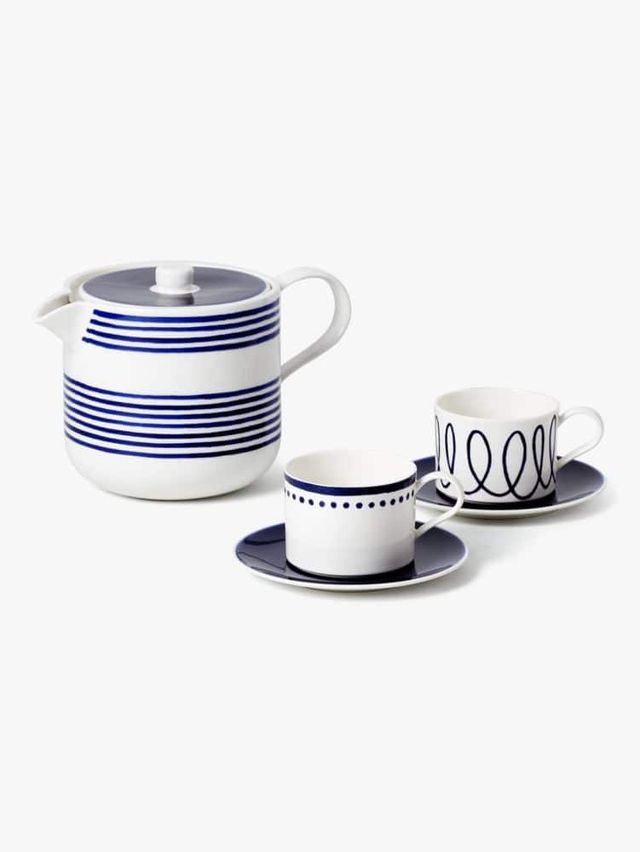 Kate Spade New York Make It Pop 8 Piece Cup & Saucer Set