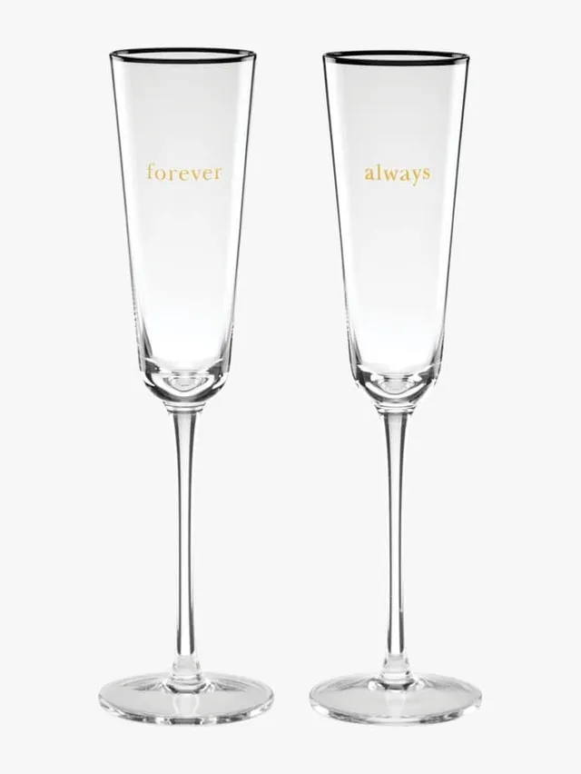 Kate Spade New York - with Love Stemless Toasting Flutes