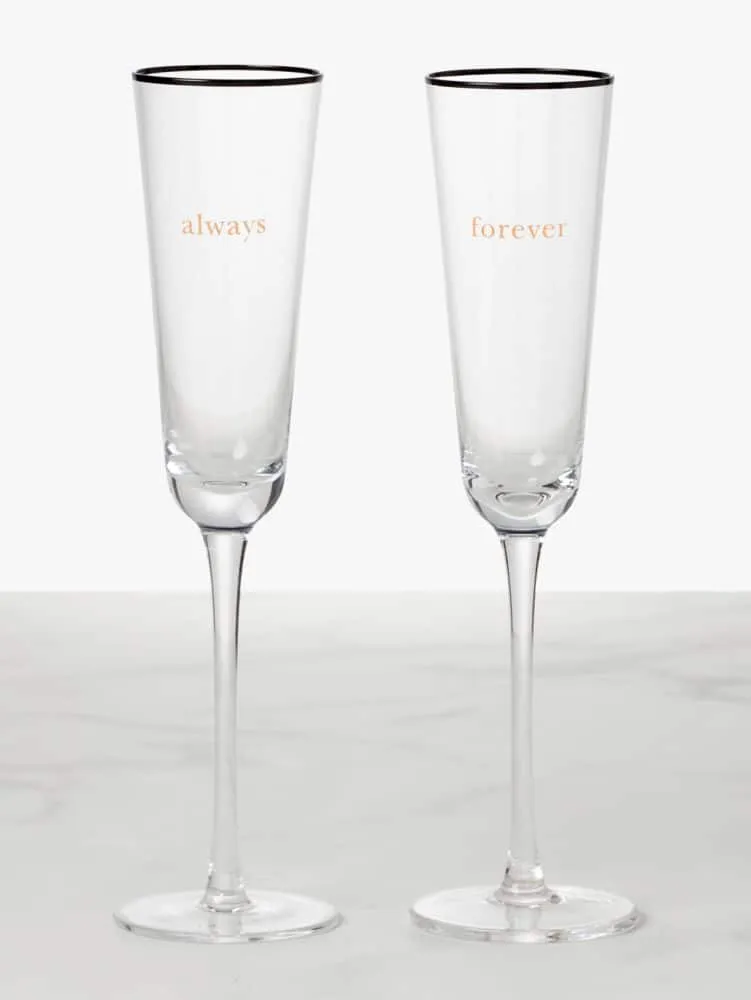 Kate Spade Always & Forever Toasting Flute Pair | The Summit