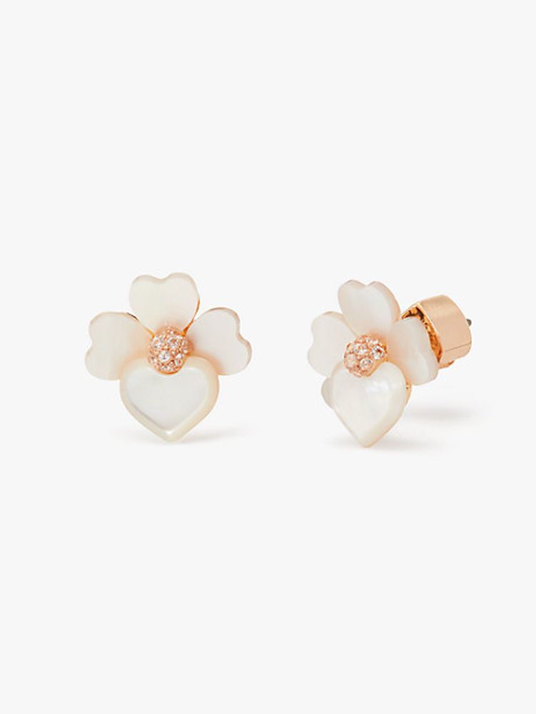 Precious Pansy Studs