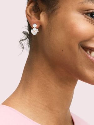 Kate Spade Precious Pansy Clip-on Drop Earrings | Metropolis at Metrotown