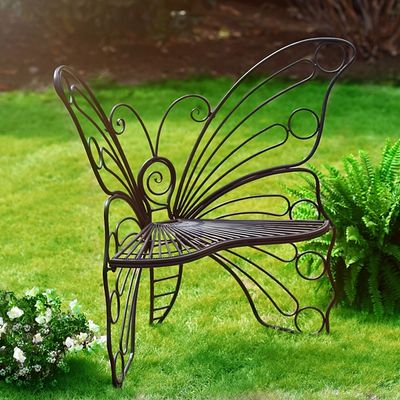 Black Butterfly Metal Patio Chair