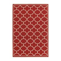 Red Quatrefoil Jenn Outdoor Rug, 5x7