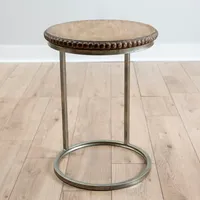 Beaded Round Wood C-Table
