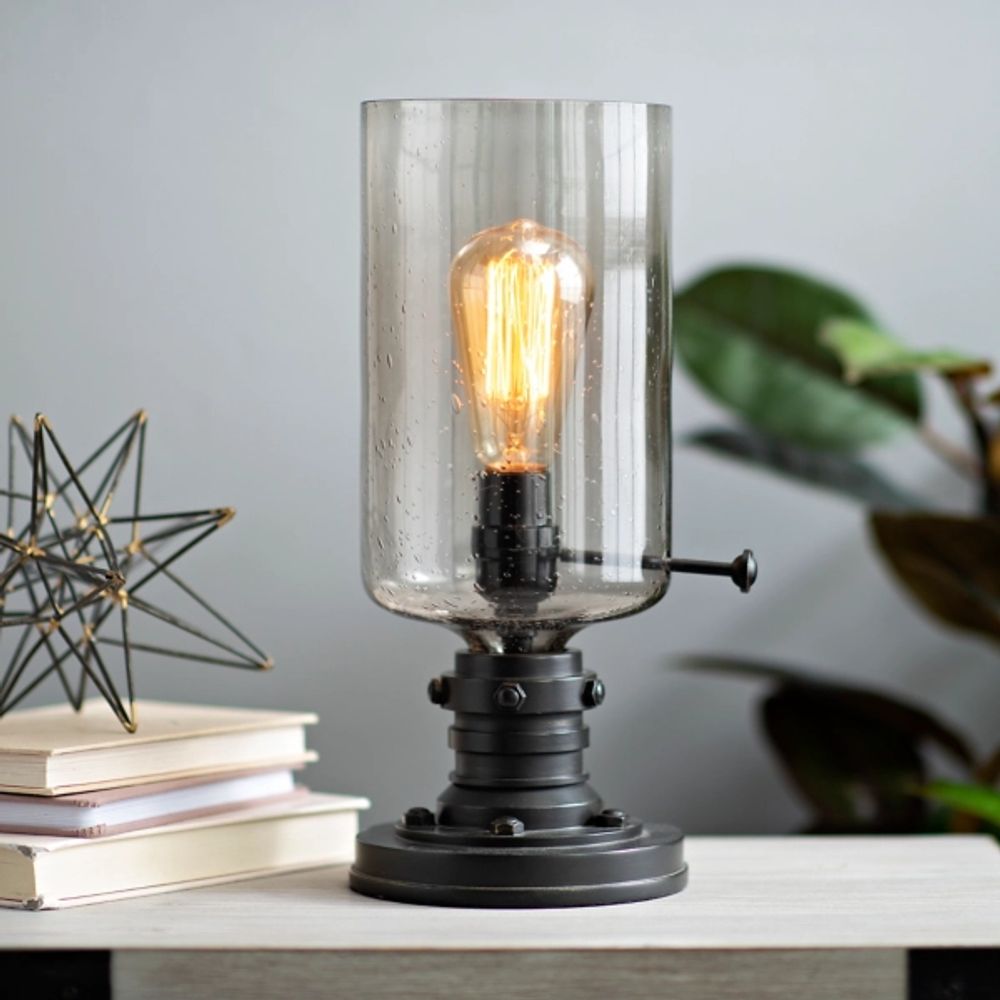 Industrial Desk Lamp, Vintage Edison Bulb Table