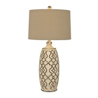 Distressed Cream Lilly Table Lamp