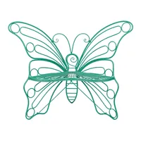 Turquoise Butterfly Metal Chair