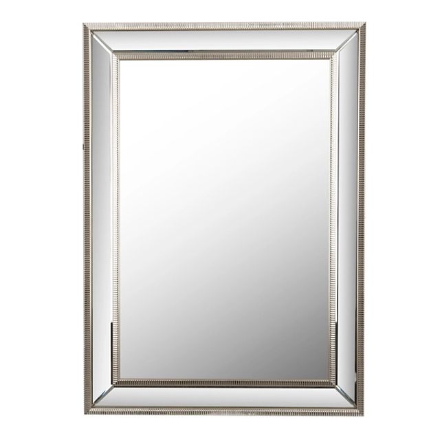 Single Silver Teardrop Panel Mirror, 6.25x58.75