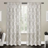 Tan Nagano Linen Curtain Panel Set, 96 in.