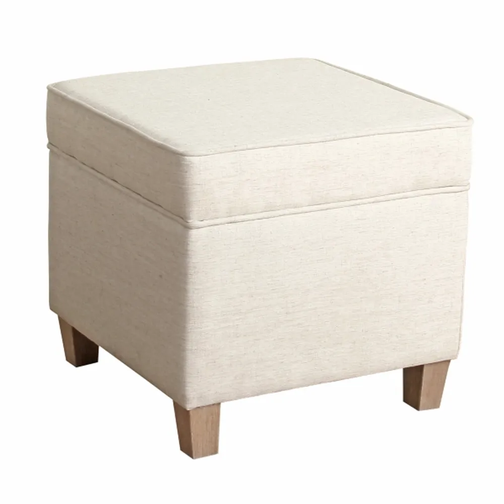 Square Oatmeal Storage Ottoman