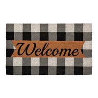 Black And White Buffalo Check Welcome Mat