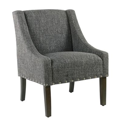 Slate Gray Swoop Accent Chair