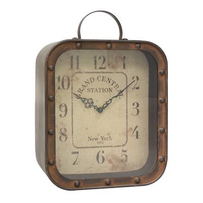 Grand Central Station Rustic Tabletop Clock