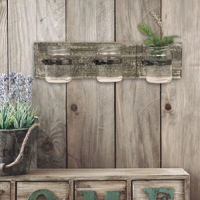 Rustic Jars Wall Organizer