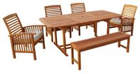 Acacia Wood Outdoor 6-pc. Dining Set