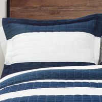 Navy Stripe 3-pc. Full/Queen Quilt Set